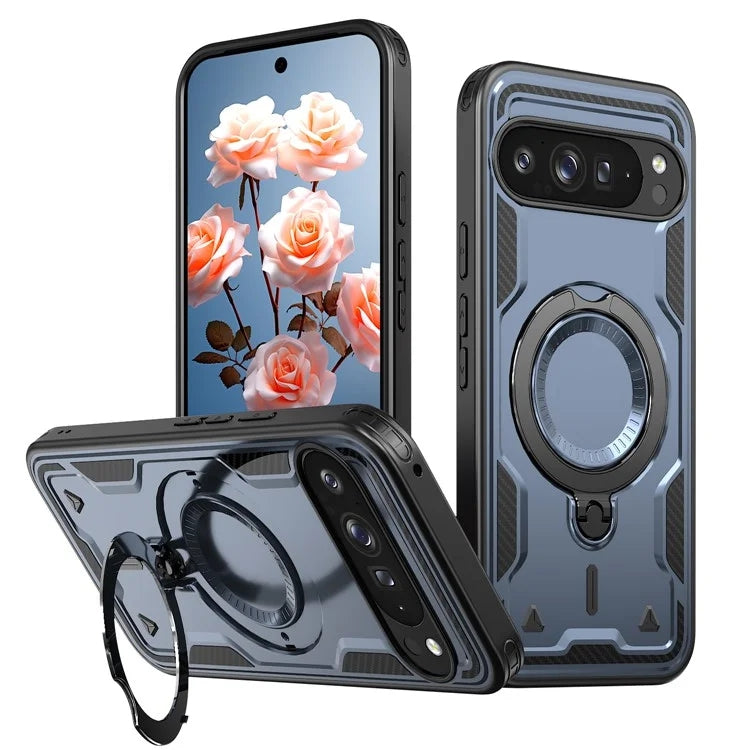 Shockproof Magsafe Kickstand Ring Case for Google Pixel 9 Pro XL Shockproof Magsafe Kickstand Ring Case for Google Pixel 9 Pro XL